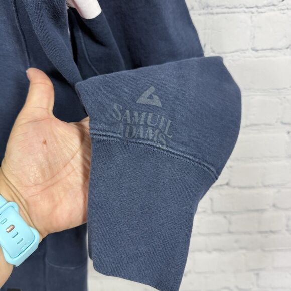 American Giant Hoodie Men Plus XXL Blue Strip Heavyweight Full Zip Sweatshirt - Picture 10 of 16